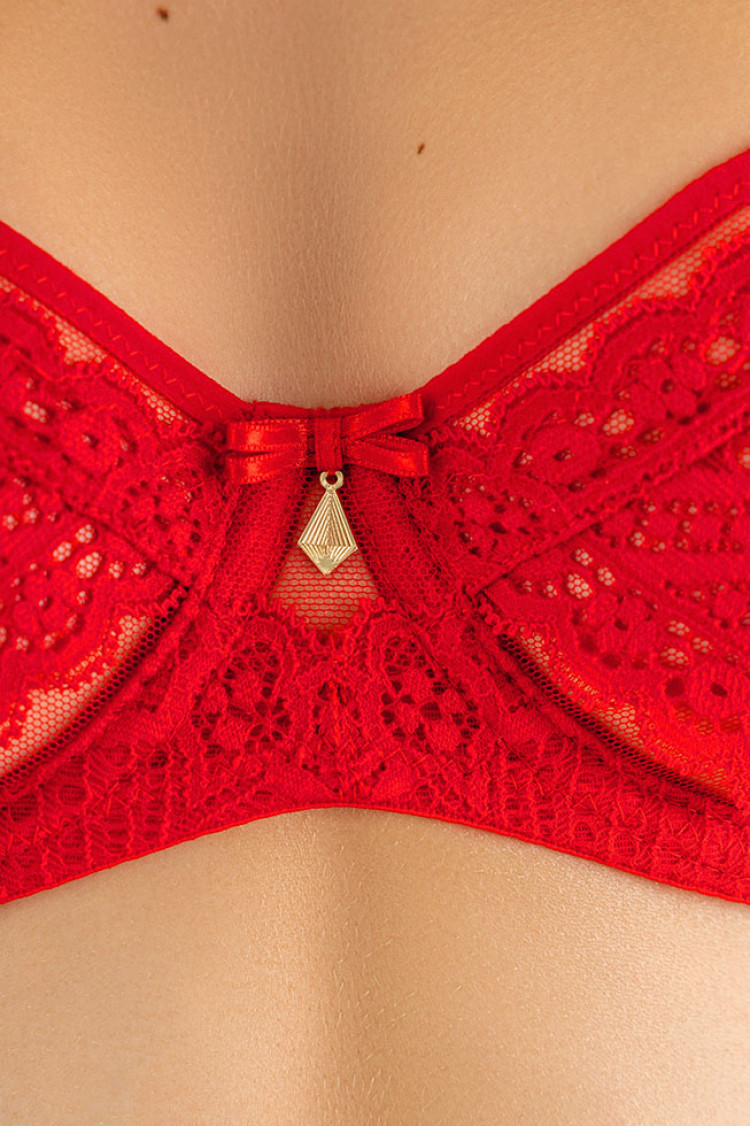 Soft bra MEGY, color: red — photo 4